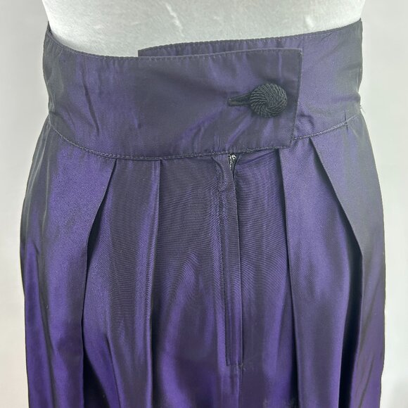 Marie Saint Pierre Festive Purple Pleated Holiday Mini Skirt – X-Small XS - Picture 5 of 9